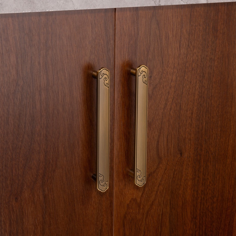 Rukoväť na nábytok pre skriňu — zliatina zinku, elektrogalvanizácia, model s jednou dierou, nový čínsky štýl, vhodné pre skrine, skrinky, dvere a zásuvky