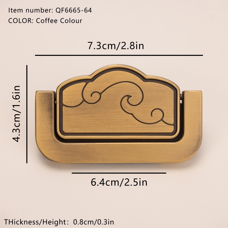 Rukoväť na nábytok pre skriňu — zliatina zinku, elektrogalvanizácia, model s jednou dierou, nový čínsky štýl, vhodné pre skrine, skrinky, dvere a zásuvky