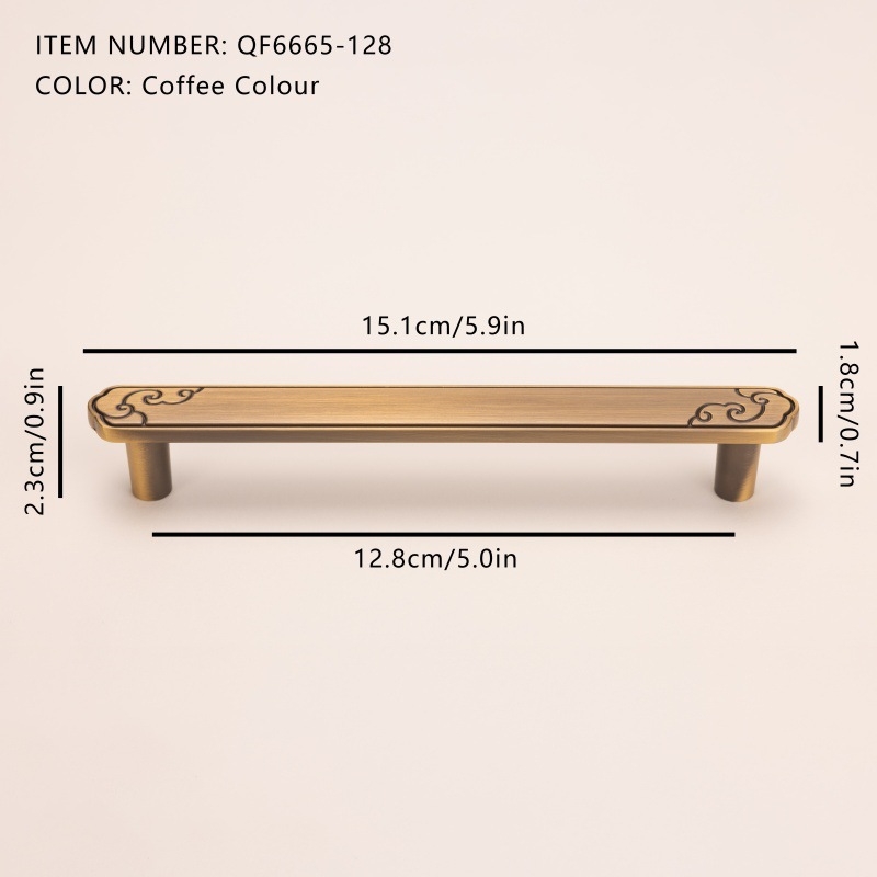 Rukoväť na nábytok pre skriňu — zliatina zinku, elektrogalvanizácia, model s jednou dierou, nový čínsky štýl, vhodné pre skrine, skrinky, dvere a zásuvky