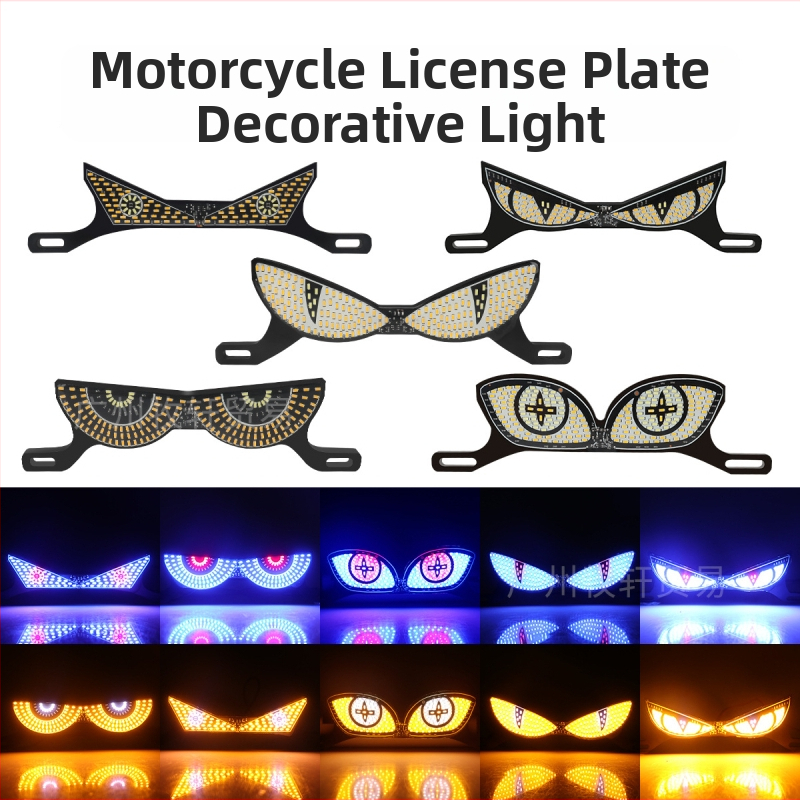 LED svetlo na poznávaciu značku motorky, akrylové telo, 12V, model motor273, univerzálna kompatibilita
