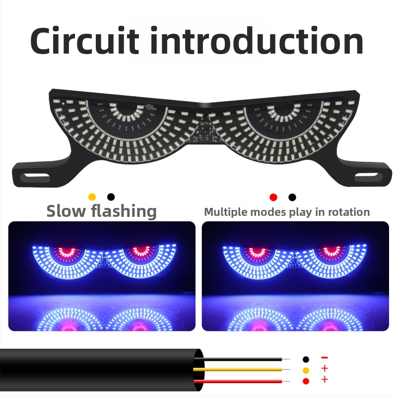 LED svetlo na poznávaciu značku motorky, akrylové telo, 12V, model motor273, univerzálna kompatibilita