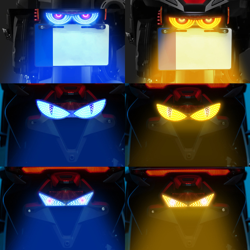 LED svetlo na poznávaciu značku motorky, akrylové telo, 12V, model motor273, univerzálna kompatibilita