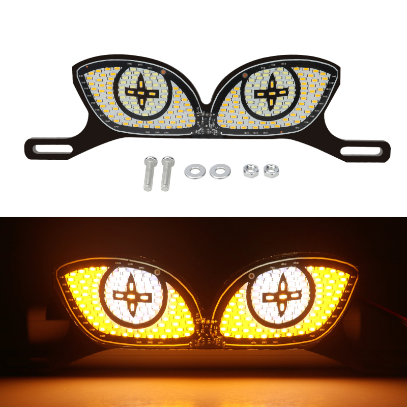 LED svetlo na poznávaciu značku motorky, akrylové telo, 12V, model motor273, univerzálna kompatibilita