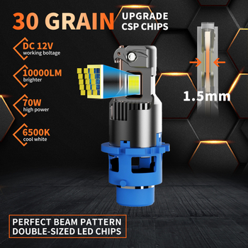 Automobilové LED svetlá D2S/D4S LED náhrada HID Xenón, 60W, 9-40V, 6000LM, IP68, hliníkové puzdro, všetko v jednom