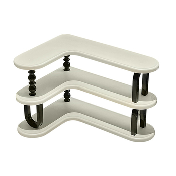 3-slojni stolni držač za čajne šalice i staklene čaše, plastika, s odvodom, višestruka namjena