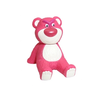 Десктоп стойка за телефон с мече с ягодов мотив; ABS/пластмаса; стил карикатура; възможност за персонализация.