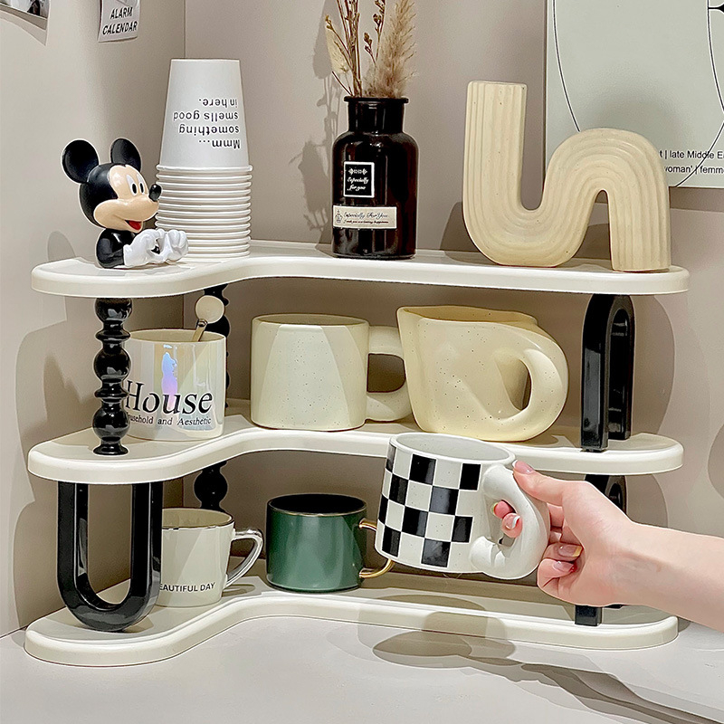 Sinan Organizator za pohranu šalica – 3-etasni stolni plastični stalak