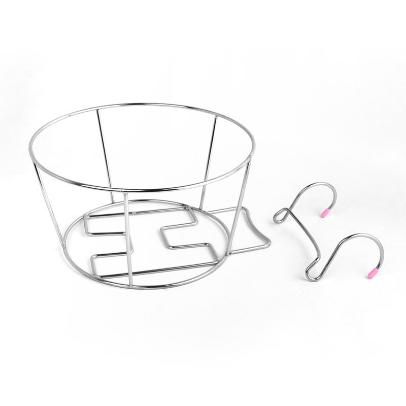 Visiaci stojan na kvetináče – nerezová oceľ 201, upevnenie háčikom, 1 úroveň