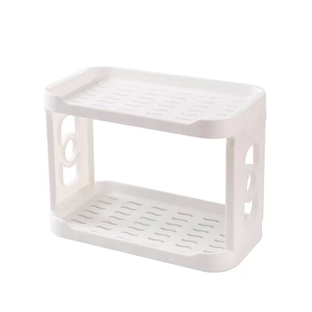 Stolný stojan na šálky, dvojité vrstvy, plastový, prenosný, bez dier, japonský štýl