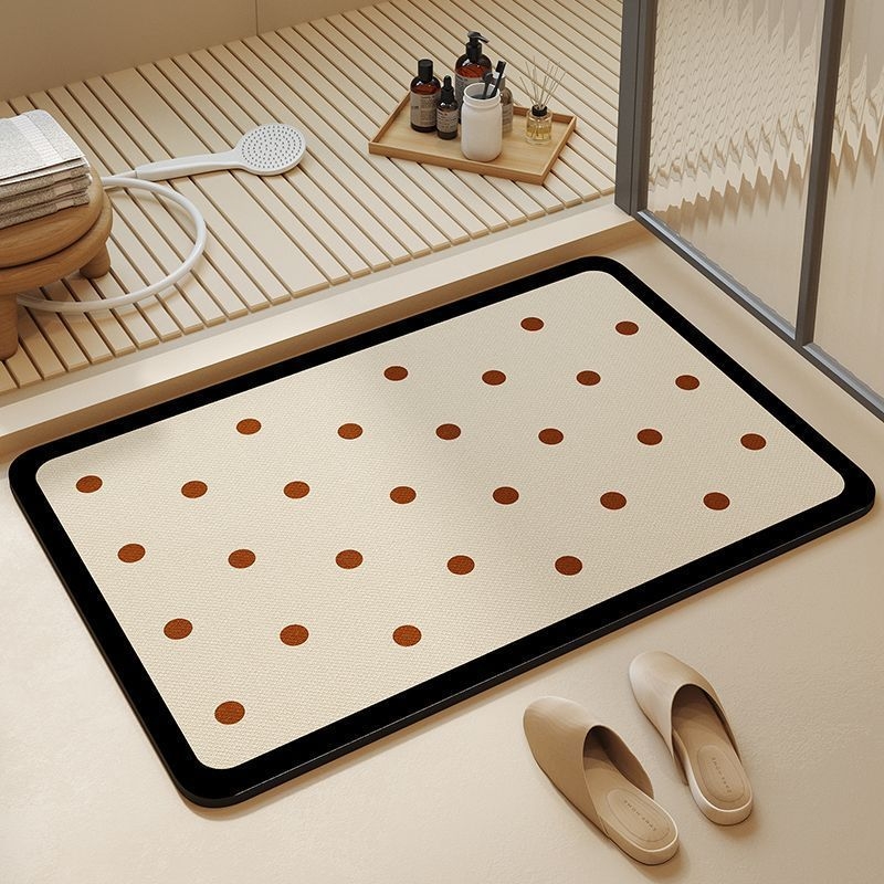 Kúpeľňová rohož na podlahu – silikónová diatómová bahno, protisklzná, nasiakajúca vodu, moderný minimalistický štýl, model 12312312