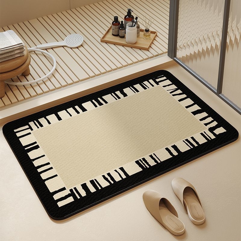 Kúpeľňová rohož na podlahu – silikónová diatómová bahno, protisklzná, nasiakajúca vodu, moderný minimalistický štýl, model 12312312
