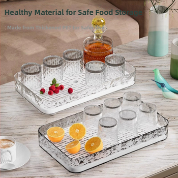 Drenážna miska na čajové šálky s ľadovcovým vzorom - plastová, viacúčelová, pohyblivá, bez inštalácie, 1 vrstva, kuchynské/desktop uloženie