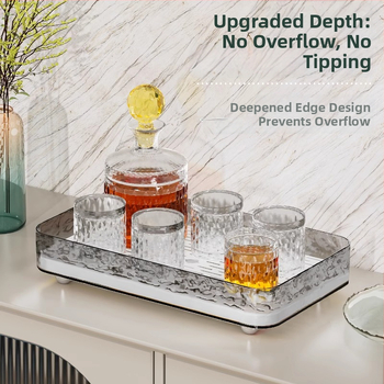 Drenážna miska na čajové šálky s ľadovcovým vzorom - plastová, viacúčelová, pohyblivá, bez inštalácie, 1 vrstva, kuchynské/desktop uloženie