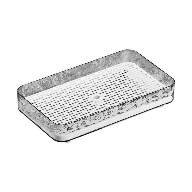 Drenážna miska na čajové šálky s ľadovcovým vzorom - plastová, viacúčelová, pohyblivá, bez inštalácie, 1 vrstva, kuchynské/desktop uloženie