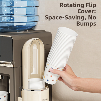 Držiak na poháre k kancelárskemu vodovodu, nástenný, vysúvací, prachotesný, ABS materiál