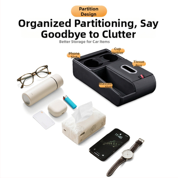 Kožený automobilový organizér s boxom na vreckovky a držiakom na pohár, univerzálna kompatibilita, Guangzhou pôvod, vlastná spracovanie