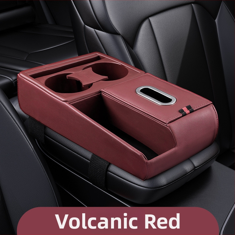 Kožený automobilový organizér s boxom na vreckovky a držiakom na pohár, univerzálna kompatibilita, Guangzhou pôvod, vlastná spracovanie