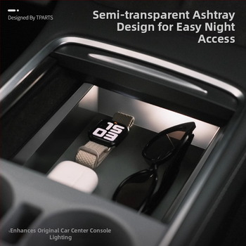 Tesla Model Y/3 centrālās konsoles uzglabāšanas kaste (YL atjaunotā izdevums) – starp sēdekļiem, plastmasas, ūdensnecaurdāma, izturīga pret spiedienu, ar rokturi