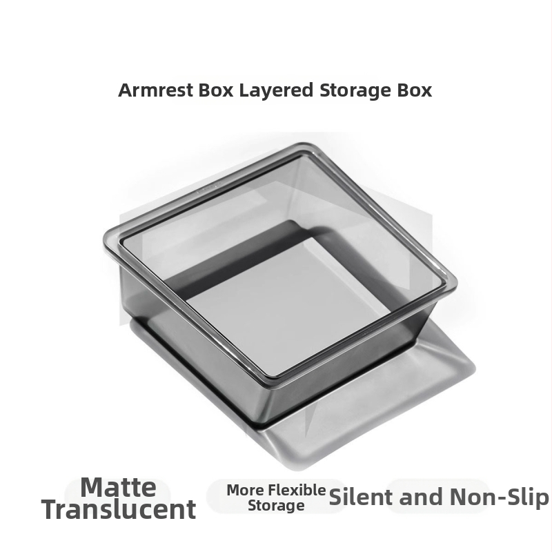 Tesla Model Y/3 centrālās konsoles uzglabāšanas kaste (YL atjaunotā izdevums) – starp sēdekļiem, plastmasas, ūdensnecaurdāma, izturīga pret spiedienu, ar rokturi