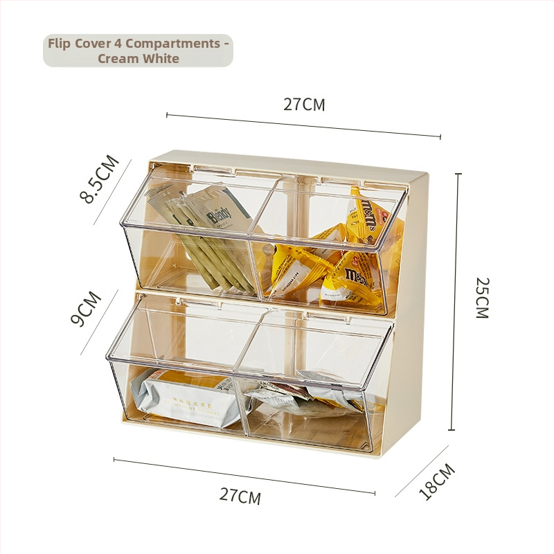 Plastová stolná úložná krabička, 6-poschodová, 4-dielny set, model 1156