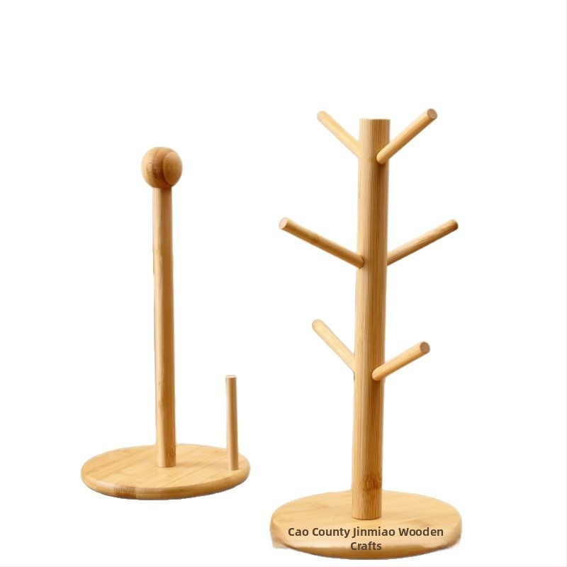 Drevený stolový regál na skladovanie – 3‑poschodový organizér v tvare stromu pre kuchyňu, obývačku a šperky (náramky a náhrdelníky) – Viacúčelový