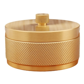 Meďový popolník do auta s mriežkovým dekorom, Tang min, čínskeho štýlu, stolový kovový ozdobný predmet s viečkom