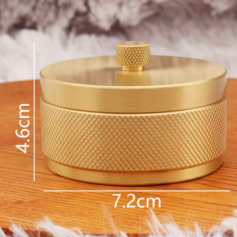 Meďový popolník do auta s mriežkovým dekorom, Tang min, čínskeho štýlu, stolový kovový ozdobný predmet s viečkom