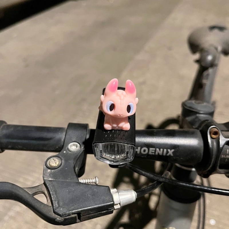 Predné svetlo na bicykel, vodotesné, roztomilý karikatúrny dizajn, nabíjateľné, na nočné jazdy