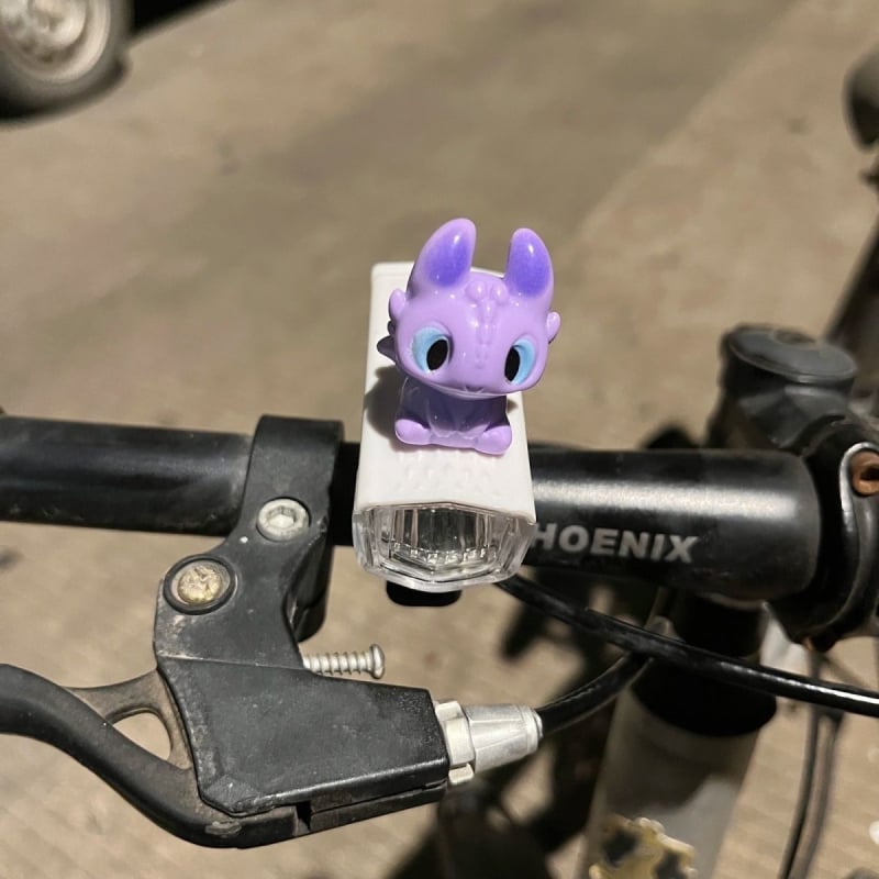 Predné svetlo na bicykel, vodotesné, roztomilý karikatúrny dizajn, nabíjateľné, na nočné jazdy