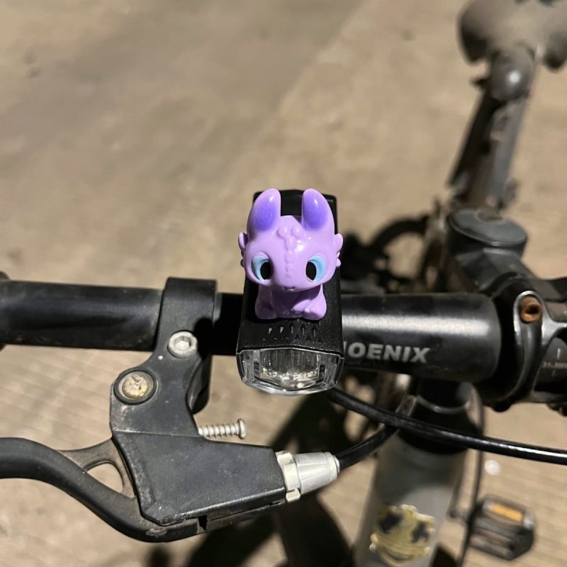 Predné svetlo na bicykel, vodotesné, roztomilý karikatúrny dizajn, nabíjateľné, na nočné jazdy