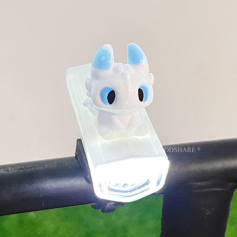 Predné svetlo na bicykel, vodotesné, roztomilý karikatúrny dizajn, nabíjateľné, na nočné jazdy