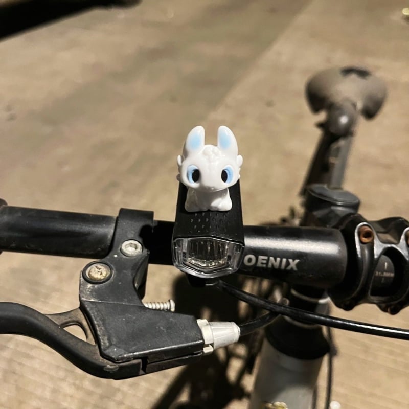 Predné svetlo na bicykel, vodotesné, roztomilý karikatúrny dizajn, nabíjateľné, na nočné jazdy