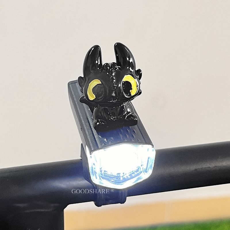Predné svetlo na bicykel, vodotesné, roztomilý karikatúrny dizajn, nabíjateľné, na nočné jazdy