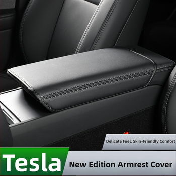 Tesla Model 3/Y Huanxin Edition centrālās konsoles vāciņš, ādas aizsargpadu komplekts lakta atbalam, pielāgošana pieejama