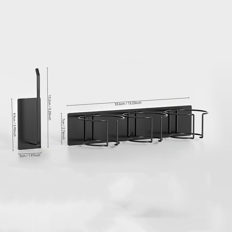 Zidni magnetski držač za čaše od karbonskog čelika, bez bušenja, kuhinjska pohrana | Tianyi hardware