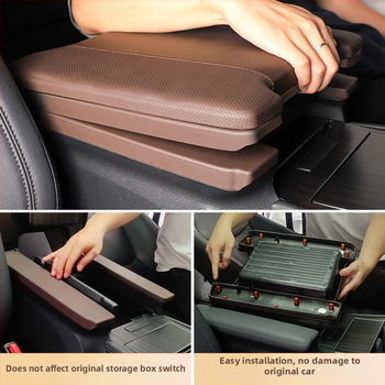 Toyota Sienna/Gracia centrālās konsoles rokas balsta pacēlāja spilvens – ādas, OAKC, 1800 g, modifikāciju komplekta piederumi