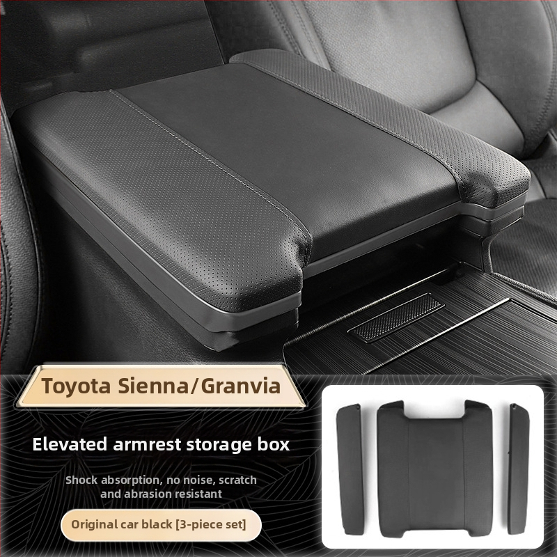 Toyota Sienna/Gracia centrālās konsoles rokas balsta pacēlāja spilvens – ādas, OAKC, 1800 g, modifikāciju komplekta piederumi