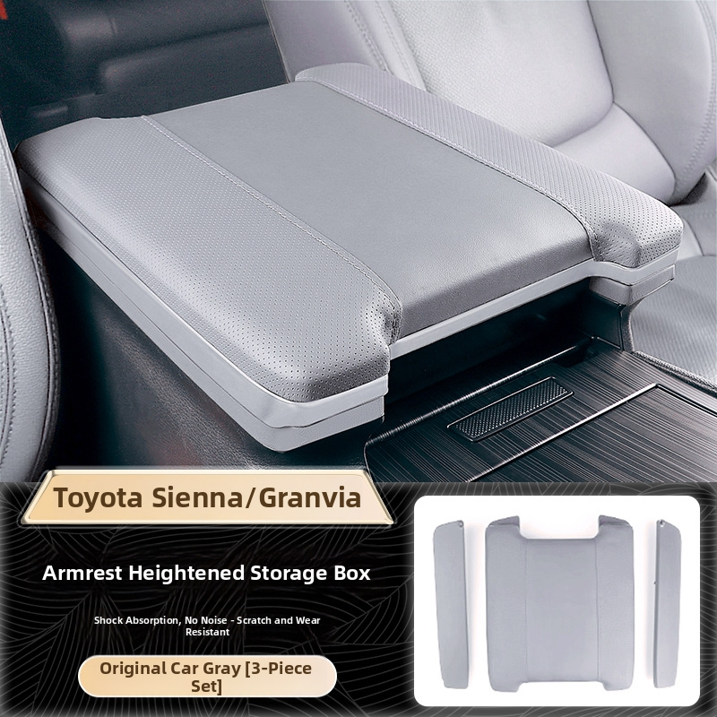 Toyota Sienna/Gracia centrālās konsoles rokas balsta pacēlāja spilvens – ādas, OAKC, 1800 g, modifikāciju komplekta piederumi