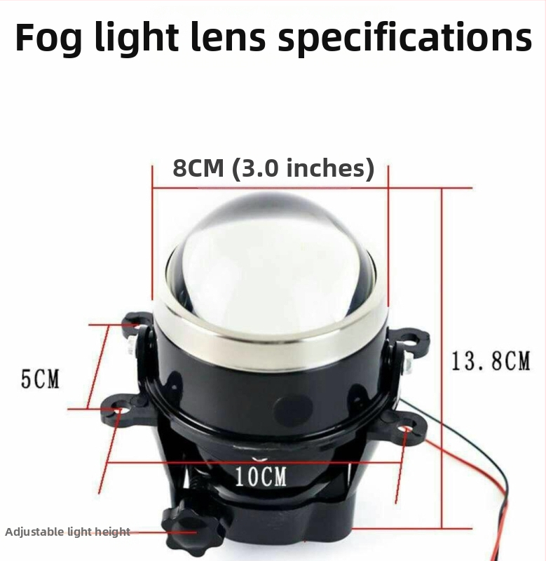 Predné hmlové svetlo HID s dvojitým objektívom, 55W, 12V, 6000LM, 6000K, kompatibilné s Toyota modelmi ako Corolla, Prado, RAV4, Highlander