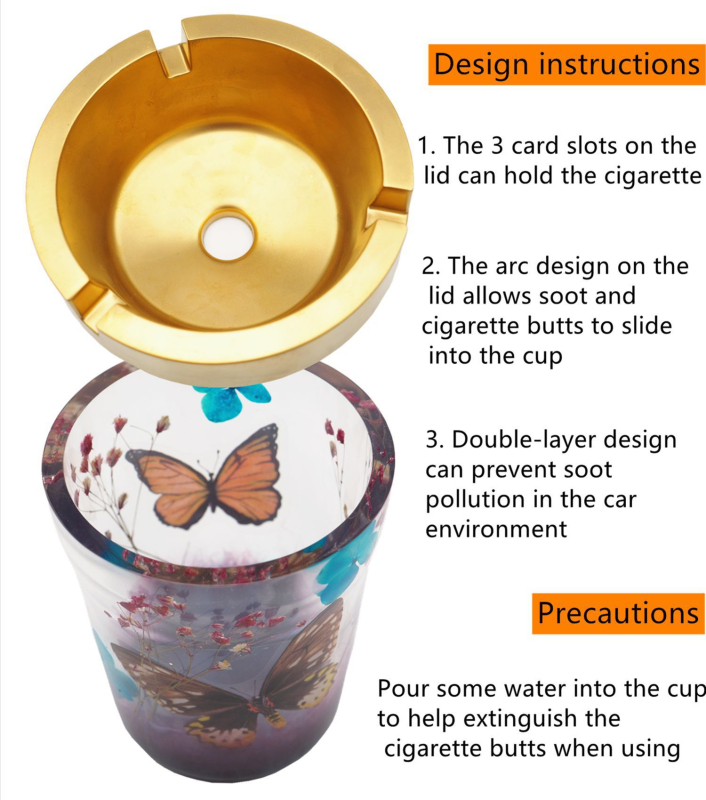 Silikónová valcová forma na popolník do auta, forma na pečenie