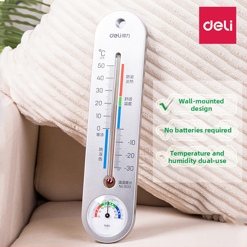 Nástenný teploměr a vlhkoměr pre vnútorné použitie – meranie teploty a vlhkosti pre kanceláriu, detskú izbu, skleník alebo sklad