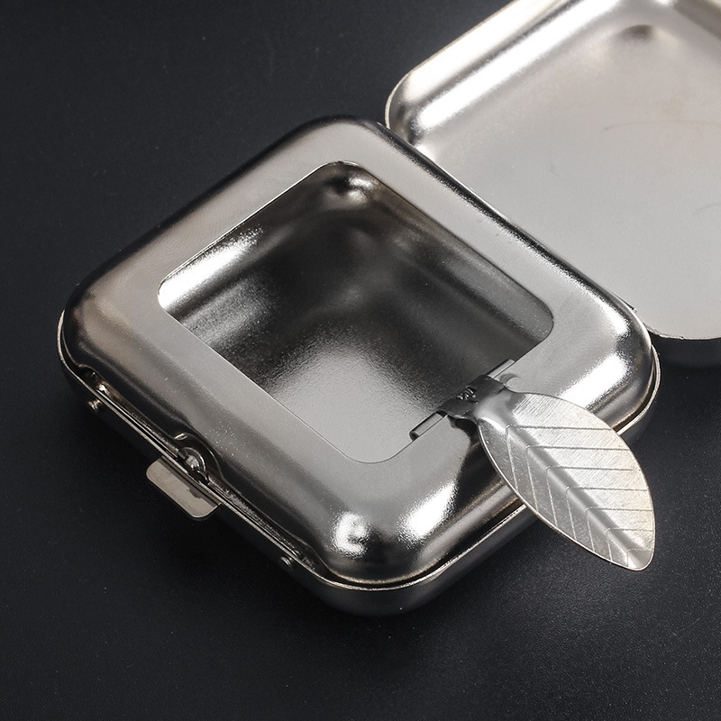 Prijenosna džepna pepeljara za auto, japanskog stila, metalna, mini, Cookbool