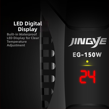 Akvarijná ohrievacia tyč pre želvy s konštantnou teplotou – vhodná pre nízku hladinu vody, 25–150W, plast, Jingye