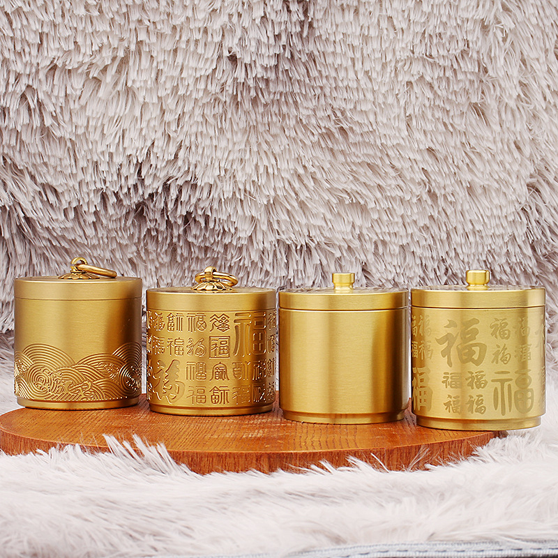 Kovový automobilový popolník s viečkom, Tang Min, čínske štýl