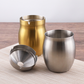 Pepeljara od nehrđajućeg čelika 304 — ponovno upotrebljiva, minimalistički dizajn, tisak logotipa, prilagodljivo