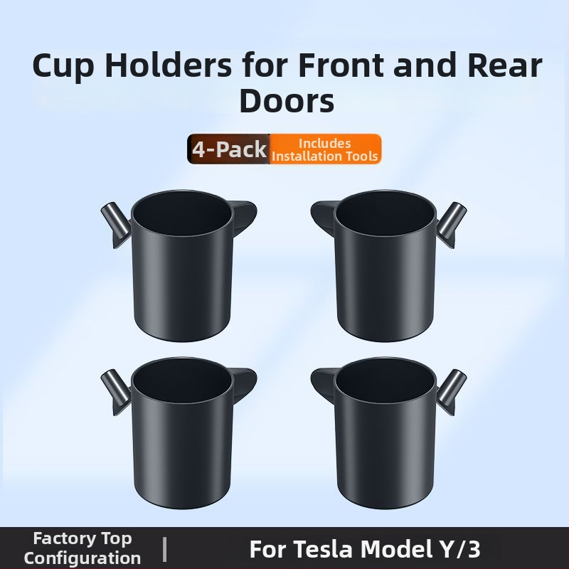 Tesla Model 3/Y Držiak pohára pri dverách – úložná skrinka rukoväť dverí – vnútorné príslušenstvo palubnej dosky