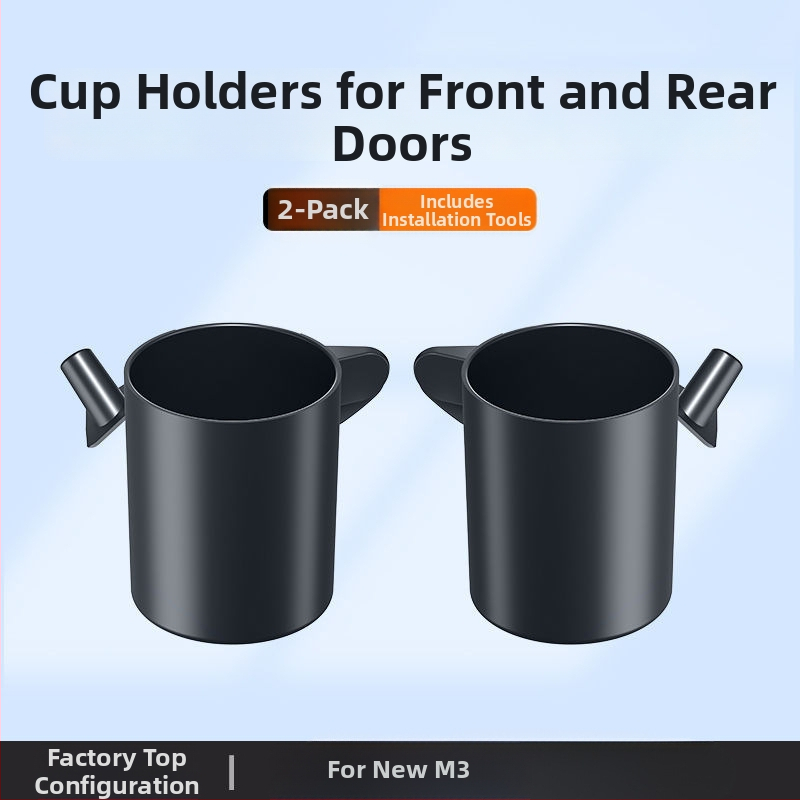 Tesla Model 3/Y Držiak pohára pri dverách – úložná skrinka rukoväť dverí – vnútorné príslušenstvo palubnej dosky