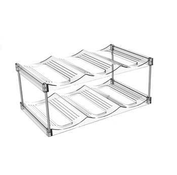 Stolový stojan na poháre a nápoje, viacúrovňový, z plastu, 2–4 úrovne, bez vŕtania, moderný minimalistický štýl