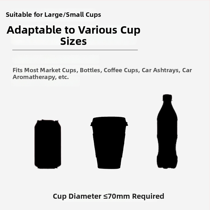 Automobiļu krūžu turētājs gaisa izvadam, no plastmasas, uzstādāms transportlīdzeklī