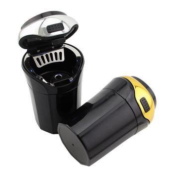 N12A Pepeljara za auto s rasvjetom i poklopcem, plastika, 255 g, lijevanje